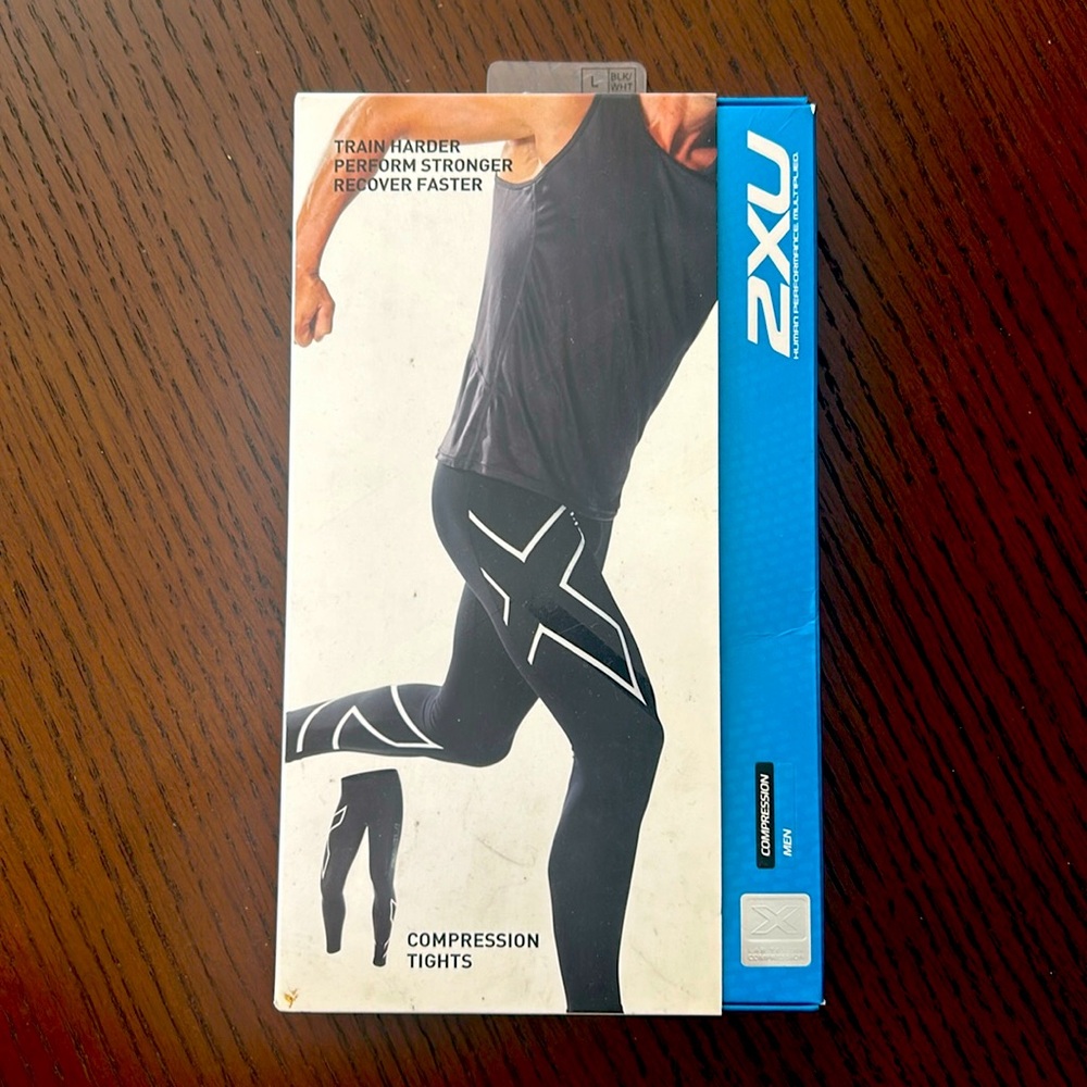NIB Men’s 2XU BLACK Compression Tights LRG